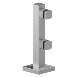 Nerezový stĺpik na sklo s dvomi svorkami ø40mm Nerezový stĺpik na sklo s dvomi svorkami ø40mm